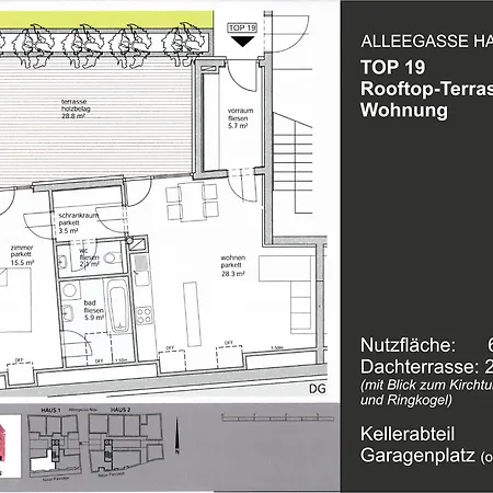 Rooftop Center Apartment *